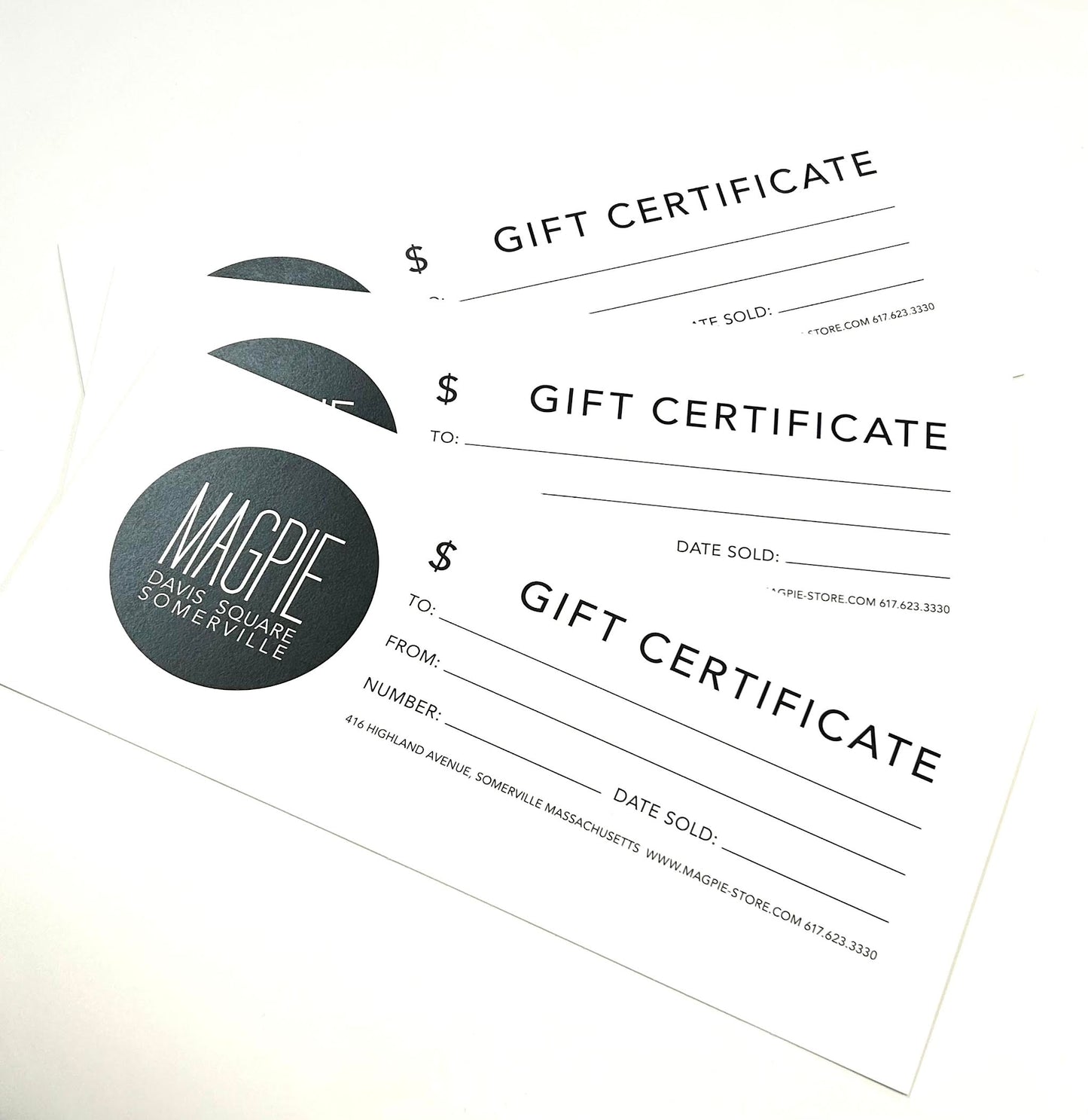 Magpie Gift Certificate