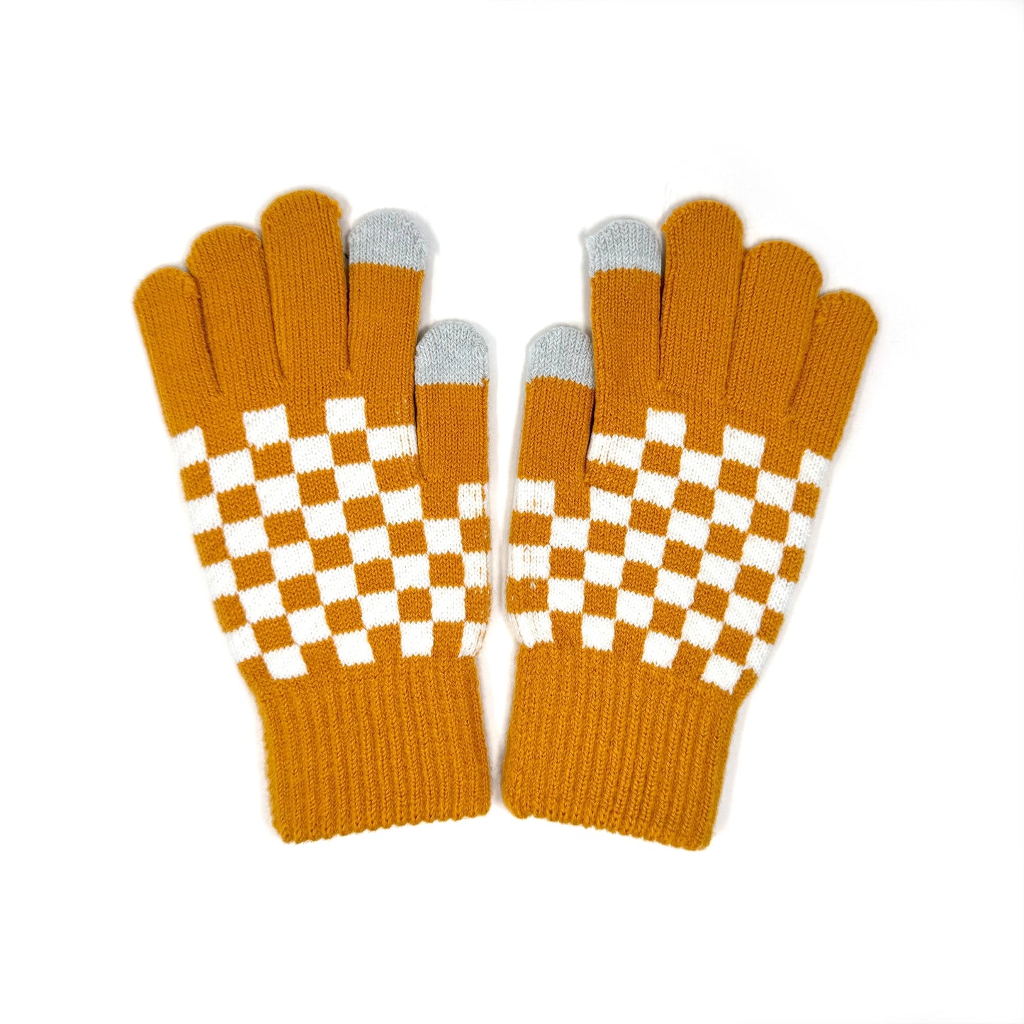 Checkerboard Touchscreen Gloves